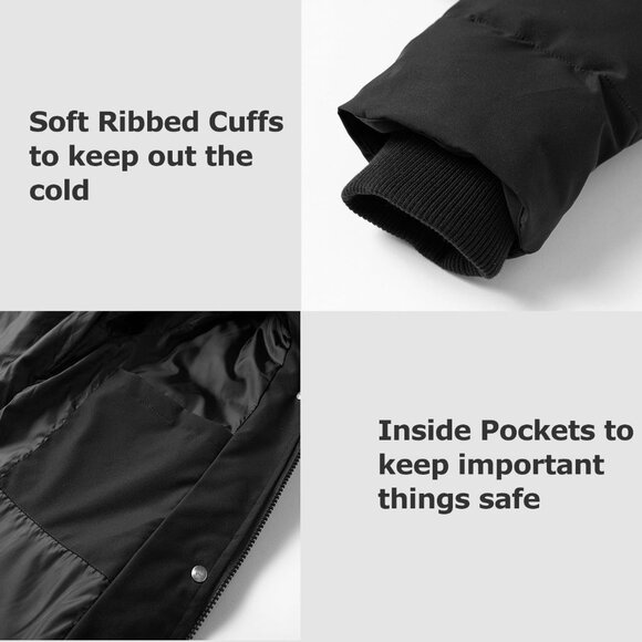 Luxurious Women's Winter Parka - Down Puffer with Adjustable Waist & Pockets - Picture 6 of 7